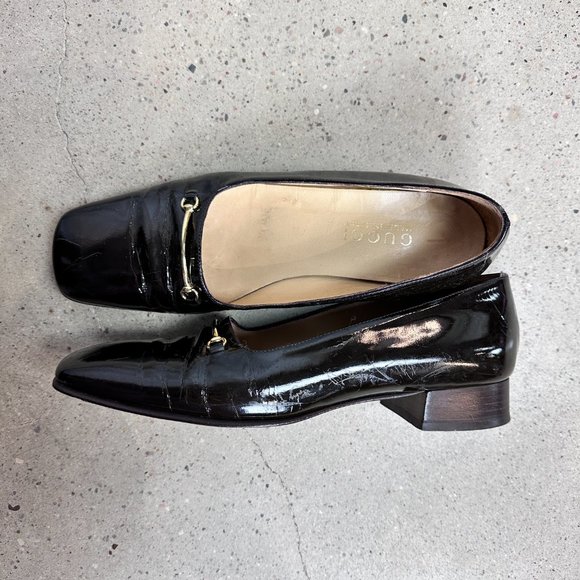 Vintage Gucci Patent Horsebit Loafers - Picture 8 of 11